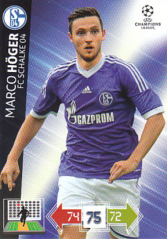 Marco Hoger Schalke 04 2012/13 Panini Adrenalyn XL CL #242